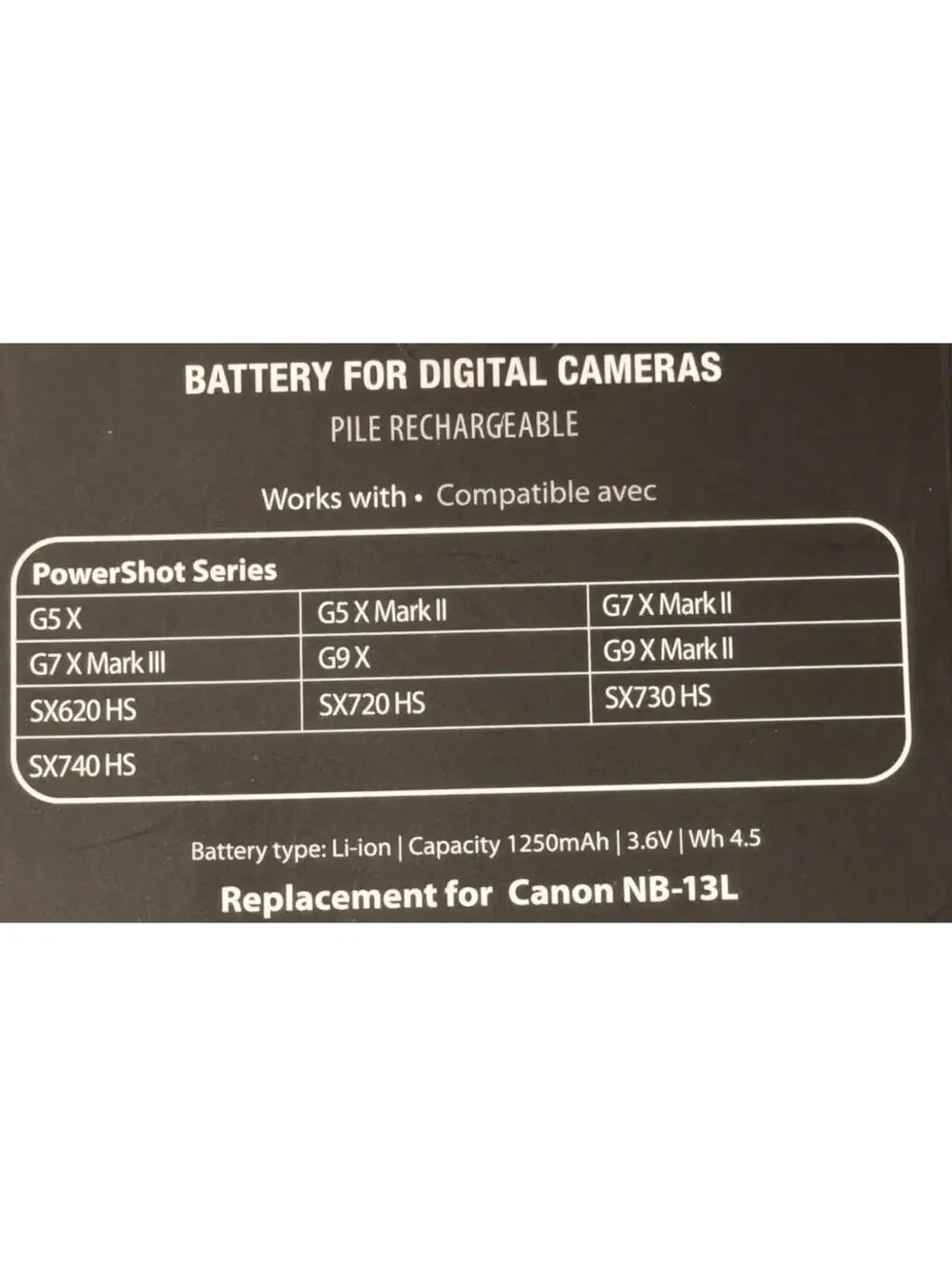 Digipower Re-fuel Camera Battery for Canon NB-13L [2232-33]